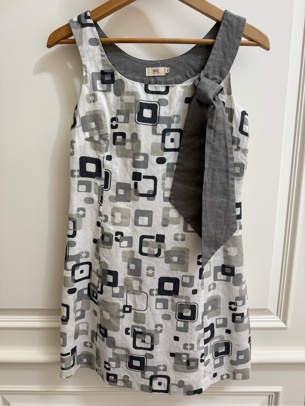 Emily and Fin Geometric Mid-Century Square Print Shift Dress 4